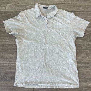 Theory Light Gray 100% Cotton Polo